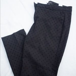 Banana Republic polka dot blk dress pants, s 10.